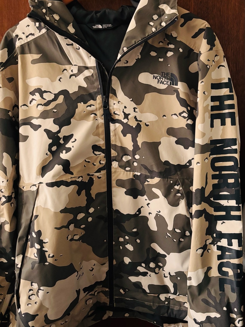 The North Face Men's Camo Millerton Raincoat Jacket - Brown/Black/Tan